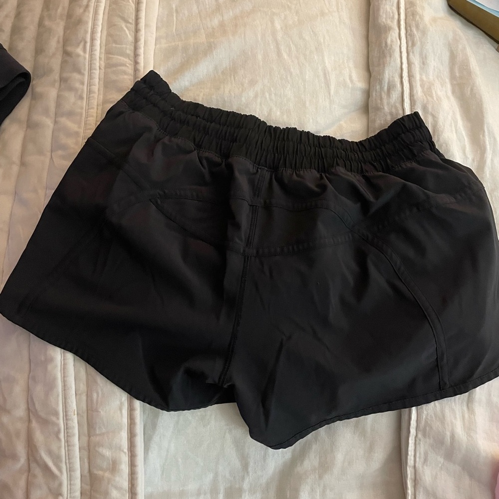 Black Athletic Shorts Lulu low rise 8
